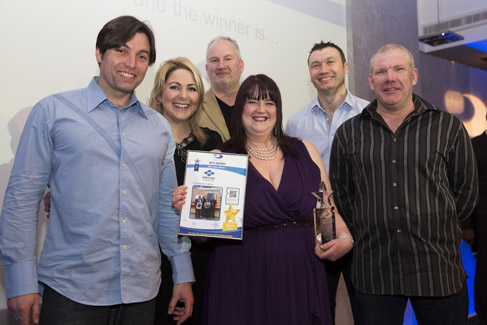 Golden Gates collect their award for best client
